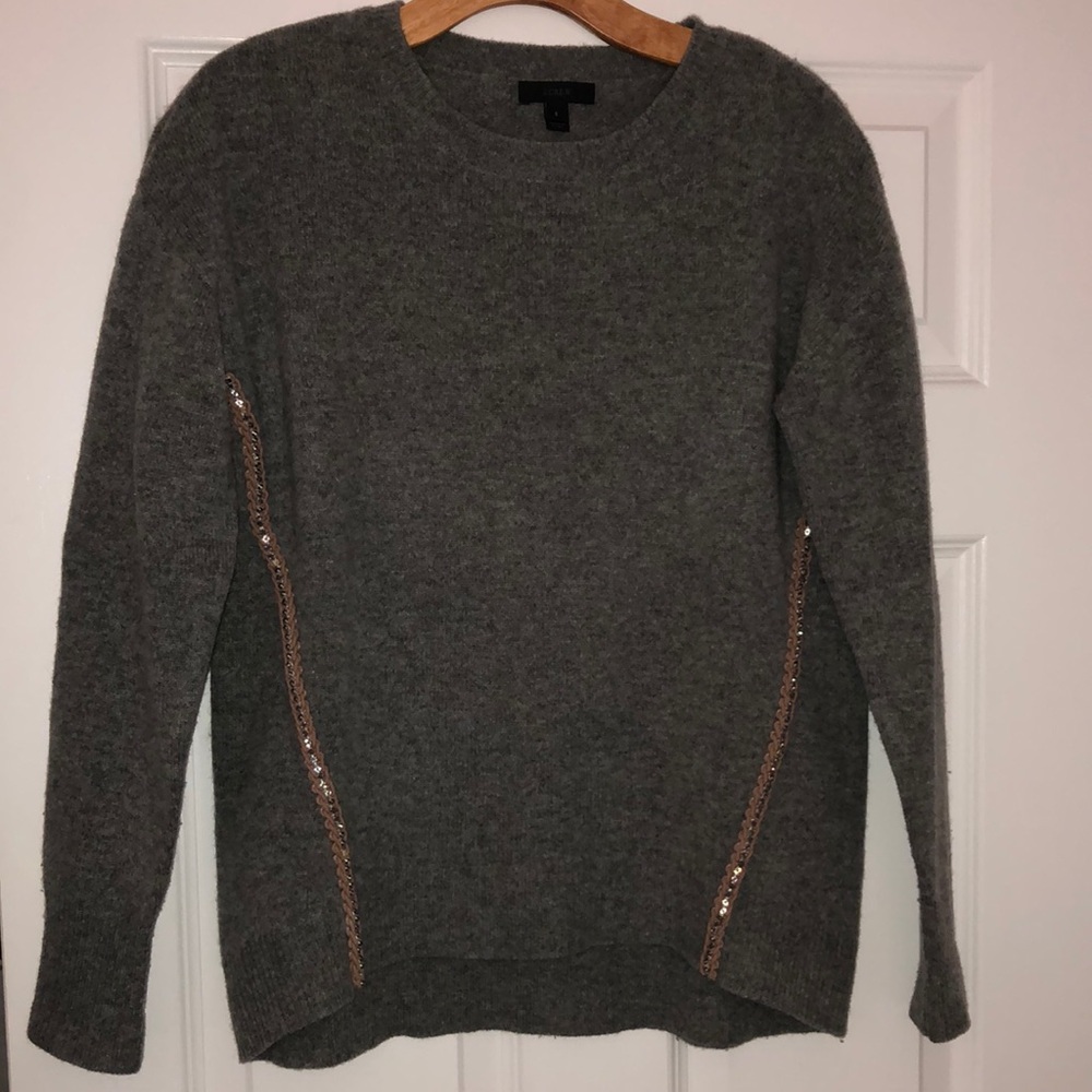 Wool Braid Jewel accent sweater - Picture 2 of 6